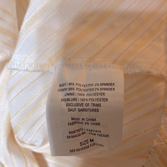 Motherhood Maternity MIDI Dress Size Medium Yellow White Sundress Knee Length - Picture 8 of 8